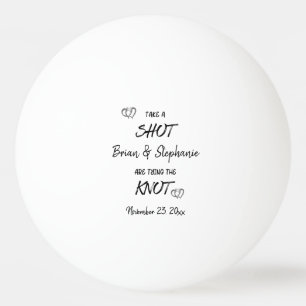 結び目を婚約した結ぶカップルをカスタム取る 卓球ボール