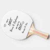 結び目を婚約した結ぶカップルをカスタム取る 卓球ラケット (横)