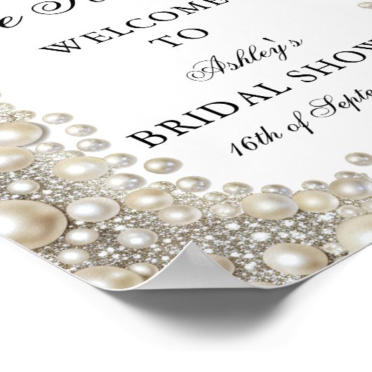 結び目を歓迎するダイヤモンドと真珠 ポスター (角)