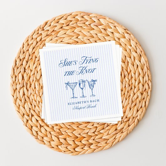 結び目を海岸手で結エレガントぶ スタンダードカクテルナプキン