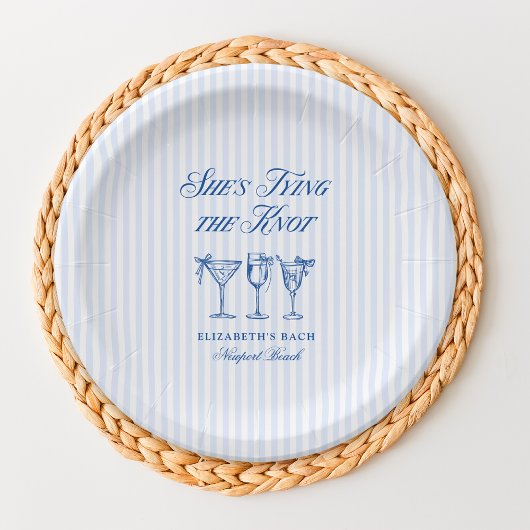 結び目を海岸手で結エレガントぶ ペーパープレート