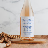 結び目を海岸手で結エレガントぶ ワインラベル