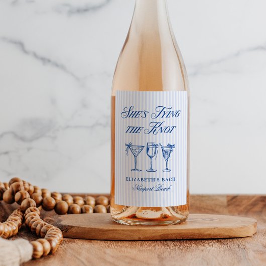 結び目を海岸手で結エレガントぶ ワインラベル