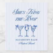 結び目を海岸手で結エレガントぶ ワインラベル (シングルラベル)