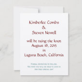 結び目を結ぶこと セーブザデート (裏面)