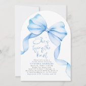 結び目を結ぶダスティブルーシェスブライダルシャワー写真 招待状 (正面)