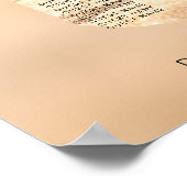 結び目を結ぶビーチ結婚式座席表 ポスター (角)