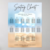 結び目を結ぶビーチ結婚式座席表 ポスター (正面)