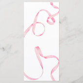 結び目を結ぶピンクボウブライダルシャワーメニュー メニュー (裏面)