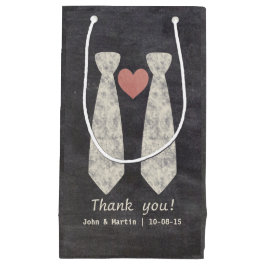 結び目を結ぶフェイクLGBTゲイ結婚 スモールペーパーバッグ