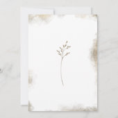 結び目を結ぶワイルドフラワー弓ブライダルシャワー 招待状 (裏面)