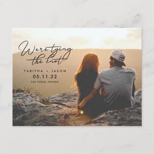 結び目を結ぶ写真日付を保存 案内ポストカード (正面)