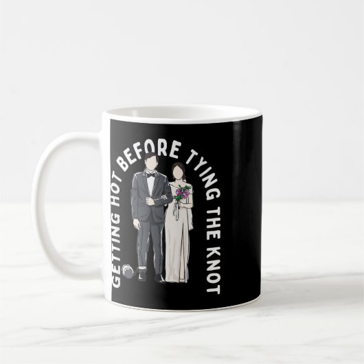 結び目を結ぶ前に熱おもしろいくな結婚る コーヒーマグカップ (左)