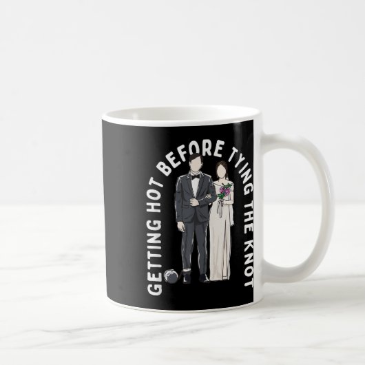 結び目を結ぶ前に熱おもしろいくな結婚る コーヒーマグカップ (右)
