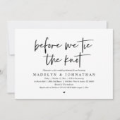 結び目を結ぶ前に、のリハ結婚ーサルディナー 招待状 (正面)