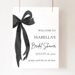 結び目を結ぶ弓ブライダルシャワーへようこそ ポスター