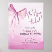 結び目を結ぶ弓ブライダルシャワーへようこそ ポスター (正面)