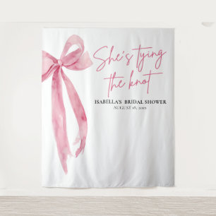 結び目を結ぶ弓ブライダルシャワー タペストリー