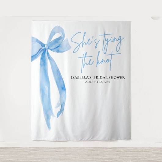 結び目を結ぶ弓ブライダルシャワー タペストリー (正面)