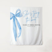 結び目を結ぶ弓ブライダルシャワー タペストリー (正面)