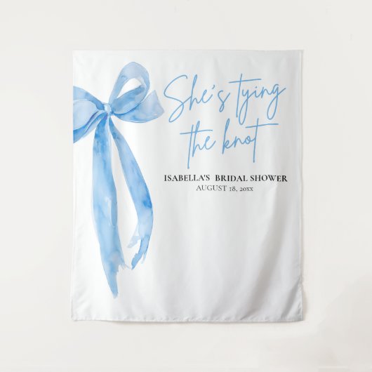 結び目を結ぶ弓ブライダルシャワー タペストリー (正面)