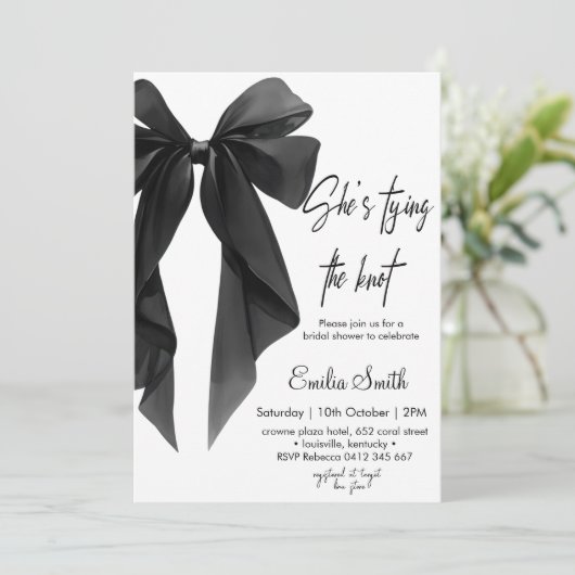 結び目を結ぶ黒弓ブライダルシャワー 招待状 (スタンド正面)