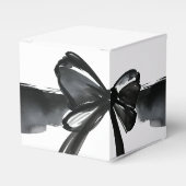 結び目を結ぶ黒水色の弓トレンディー結婚 フェイバーボックス (正面サイド)