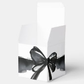 結び目を結ぶ黒水色の弓トレンディー結婚 フェイバーボックス (オープン)