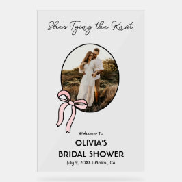 「結び目を結ぶ」ウェディングシャワー歓迎看板 アクリル アクリルサイン