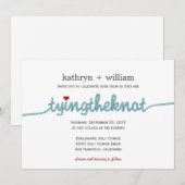 結び目を結ぶ モダンな結婚式の招待状 招待状 (正面/裏面)