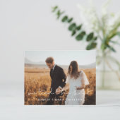 結び目を結んだミニマルな手書き写真 ポストカード (スタンド正面)