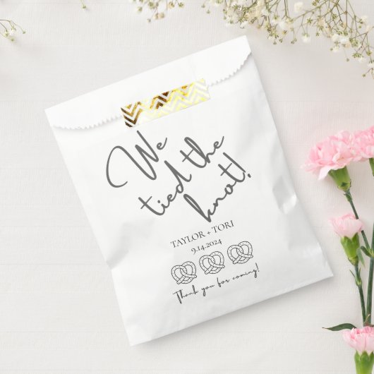 結び目を結んだ！の結婚深夜プレッツェルビテス フェイバーバッグ (封をした状態)