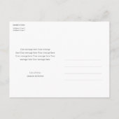 結び目を結んだ!写真モダンのエロ結婚ペメント 案内ポストカード (裏面)