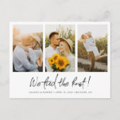 結び目を結んだ!写真モダンのエロ結婚ペメント 案内ポストカード (正面)