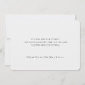 結び目を結んだ!写真モダンのエロ結婚ペメント 案内状 (裏面)