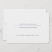 結び目を結んだ！写真モダンのエロ結婚ペメント 案内状 (裏面)