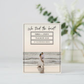 「結び目を結んだ!」 写真結婚したの発表 ポストカード (スタンド正面)