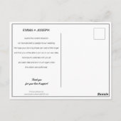 「結び目を結んだ!」 写真結婚したの発表 ポストカード (裏面)