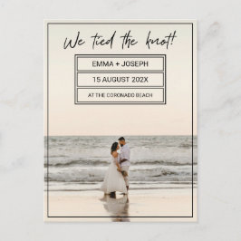 「結び目を結んだ！」 写真結婚したの発表 ポストカード