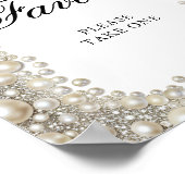 結び目を結んでいるダイヤモンドと真珠 ポスター (角)