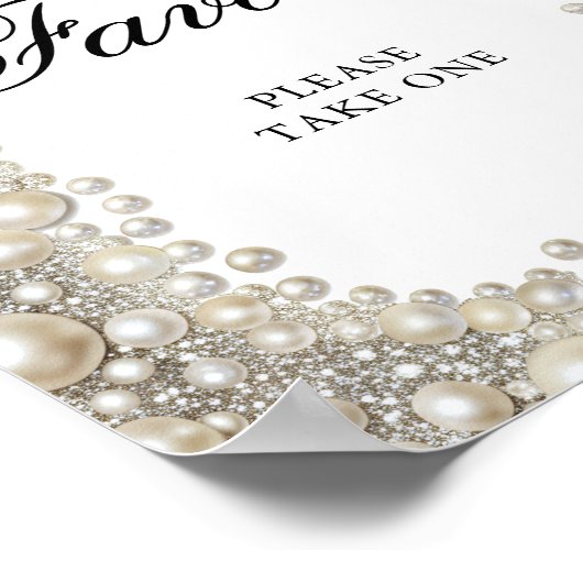 結び目を結んでいるダイヤモンドと真珠 ポスター (角)