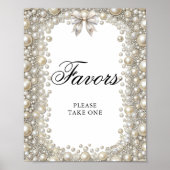 結び目を結んでいるダイヤモンドと真珠 ポスター (正面)