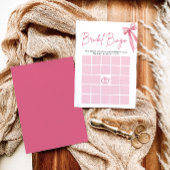 結び目を結んでいる弓ブライダルシャワービンゴゲーム 招待状