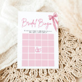 結び目を結んでいる弓ブライダルシャワービンゴゲーム 招待状