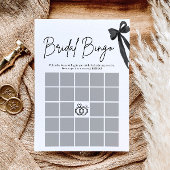 結び目を結んでいる弓ブライダルシャワービンゴゲーム 招待状