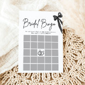 結び目を結んでいる弓ブライダルシャワービンゴゲーム 招待状