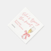 結び目を結んでいる | ピンクボウブライダルシャワー スタンダードカクテルナプキン (角)