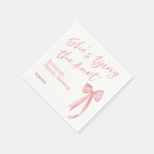結び目を結んでいる | ピンクボウブライダルシャワー スタンダードカクテルナプキン (角)