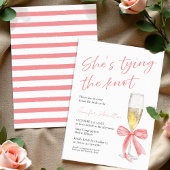 結び目を結んでいる | ピンクボウブライダルシャワー 招待状