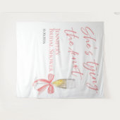 結び目を結んでいる | ブライダルシャワーの背景 タペストリー (正面(横))